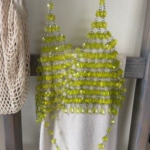 Lime Green Jewel Top